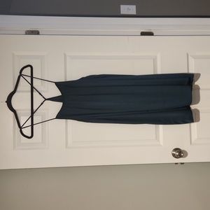 NWT Banana Republic Teal Racerback Satin Dess